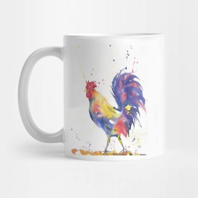 Rainbow Rooster by CorinneMatus